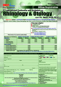 Otolaryngology[removed]Offline Registration 2nd International Conference and Exhibition on