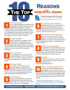 Top 10 Reasons to Join First Nonprofit Group