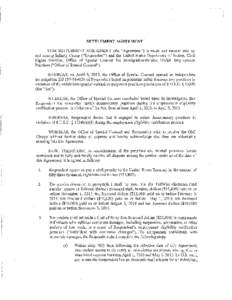 SETTLEMENT AGREEMENT THIS SETTLEMENT AGREEMENT (the 