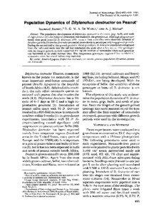 Population Dynamics of Ditylenchus destructor on Peanut