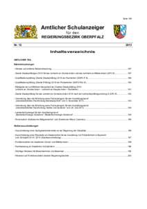 Seite 185  Amtlicher Schulanzeiger für den REGIERUNGSBEZIRK OBERPFALZ