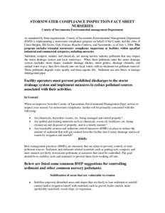 Common Sediment Control Measures