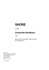 SHORE[removed]Anwender-Handbuch[removed]Norma Korta, Klaus Mayr, Tammo Schnieder, Helge Schulz