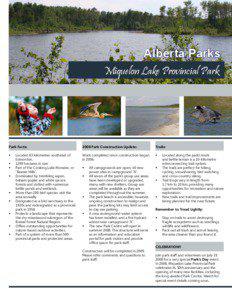 Alberta Parks Miquelon Lake Provincial Park