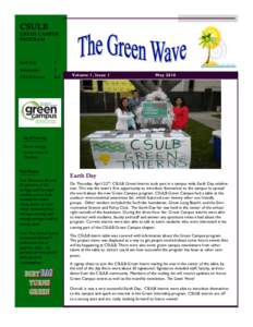 CSULB GREEN CAMPUS PROGRAM Earth Day