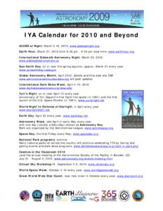 Continuing IYA Programs[removed]and beyond)