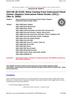 Document ID: [removed]Page 1 of[removed]Chevrolet TrailBlazer - 4WD