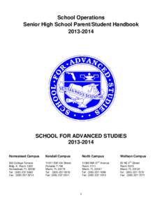 School Operations Senior High School Parent/Student Handbook[removed]INSERT GRAPHIC)