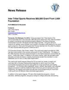 Microsoft Word - LA84 GRANT Press Release[removed]