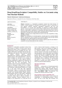 Curcuminoids / Curcumin / Piperine / Quercetin / Infrared spectroscopy / Silibinin / Turmeric / Excipient / Methyl methacrylate / Chemistry / Monoamine oxidase inhibitors / Food colorings