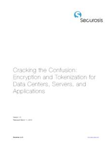 Cracking the Confusion: Encryption and Tokenization for Data Centers, Servers, and Applications  Version 1.0