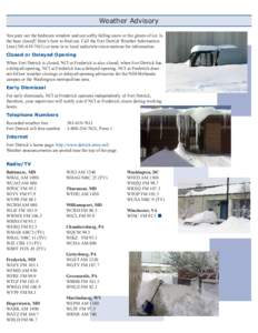 Snow tires / Fort Detrick / WBAL / WIYY