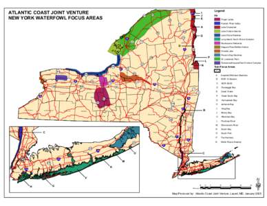 ATLANTIC COAST JOINT VENTURE NEW YORK WATERFOWL FOCUS AREAS 11 £ ¤