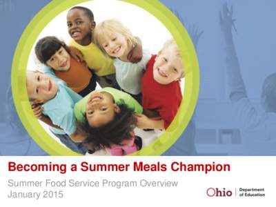 Becoming a Summer Meals Champion Summer Food Service Program Overview January 2015 Webinar Partners