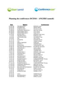 Planning des conférences DCEM4_angers