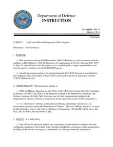 DoD Instruction[removed], March 4, 2014