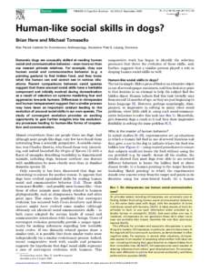 Cosmopolitan species / Foxes / Dogs / Scavengers / Domestication / Primate cognition / Culture / Chimpanzee / Domesticated silver fox / Zoology / Biology / Megafauna