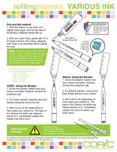 refillingmarkers VARIOUS INK Drip and dab method Refilling Wide Markers  Hold