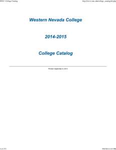 Calendars / Nevada State College / Western Nevada College / California Community Colleges System / Nevada / Nevada System of Higher Education / Academic term