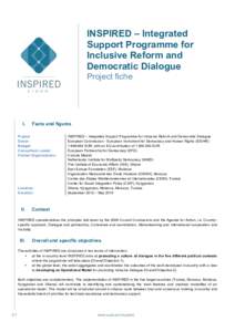 INSPIRED – Integrated Support Programme for Inclusive Reform and Democratic Dialogue Project fiche