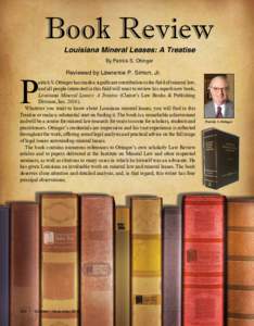 Book Review Louisiana Mineral Leases: A Treatise By Patrick S. Ottinger P