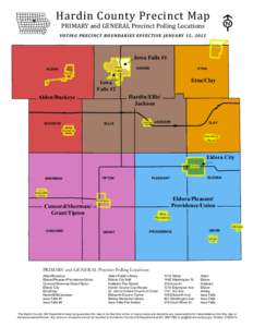 Hardin County Precinct Map  E PRIMARY and GENERAL Precinct Polling Locations