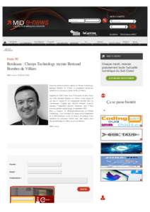 Bordeaux : Cheops Technology recrute Bertrand Bombes de Villiers