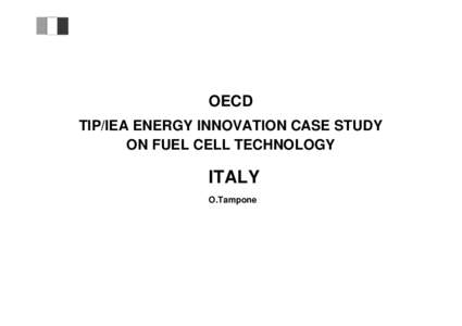OECD TIP/IEA ENERGY INNOVATION CASE STUDY ON FUEL CELL TECHNOLOGY ITALY O.Tampone
