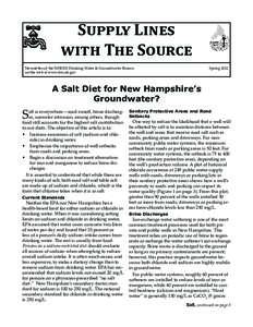 Supply Lines with The Source Newsletter of the NHDES Drinking Water & Groundwater Bureau on the web at www.des.nh.gov  Spring 2012