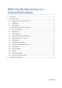 Data / Academic publishing / Electronic documents / Indexing / Data management / Digital object identifier / DataCite / Metadata / Handle System / Information / Computing / Identifiers