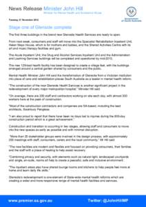 News Release Minister John Hill  Minister for Mental Health and Substance Abuse Tuesday, 27 November 2012
