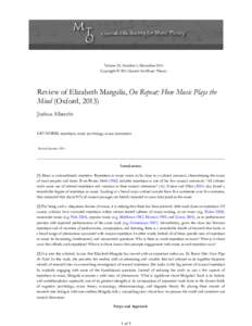 MTO 20.4: Albrecht, Review of Elizabeth Margulis, On Repeat