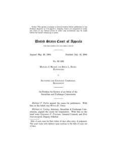 Opinion in the Matter of Michael J. Marrie, CPA and Brian L. Berry, CPA v. SEC