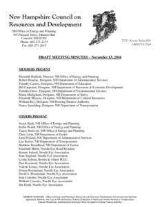 NH Office of Energy and Planning 107 Pleasant Street, Johnson Hall Concord, NH[removed]Phone: [removed]Fax: [removed]