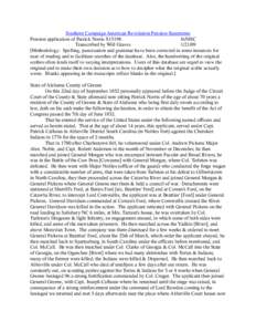 Southern Campaign American Revolution Pension Statements Pension application of Patrick Norris S15198 fn50SC Transcribed by Will Graves[removed]Methodology: Spelling, punctuation and grammar have been corrected in some 