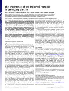 The Importance of the Montreal Protocol in Protecting Climate