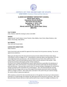 Illinois Government Depository Council Meeting Minutes
