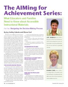 The AIMing for Achievement Series: What Educators and Families Need to Know about Accessible Instructional Materials