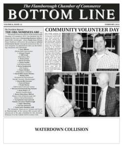 The Flamborough Chamber of Commerce  BOTTOM LINE VOLUME 8, ISSUE 12  FEBRUARY, 2012