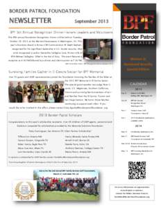 BORDER PATROL FOUNDATION  NEWSLETTER CALENDAR