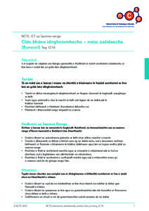 NCTE: ICT sa Seomra ranga  Cláir bhána idirghníomhacha – naisc úsáideacha (Bunscoil) Tag: 12-14 Réamhrá