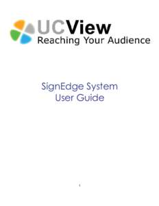 SignEdge System User Guide 1  CONTENTS