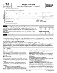 Form W-9 (Rev. August 2013)