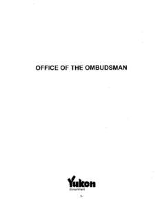 OFFICE OF THE OMBUDSMAN  Yukon Government 3-1