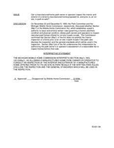 Bureau of Construction Codes - Interpretive Statements