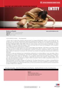 FESTIVAL INTERNACIONAL MADRID EN DANZA  ENTITY WAYNE MCGREGOR/ RANDOM DANCE