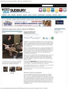 Guitarist opens new music school in Sudbury - Sudbury, MA - The Sudbury Town Crier