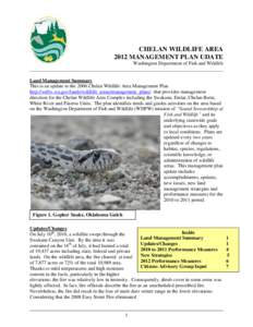 Chelan Wildlife Area: 2012 Management Plant Update