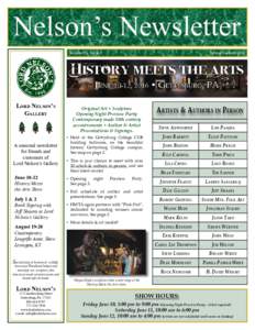 Volume 23 Issue 1	  Lord Nelson’s Gallery  A seasonal newsletter