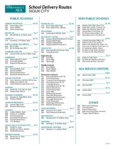 School Delivery Routes Sioux City Public Schools AKRON-WESTFIELD______________ M, Th 095	 094